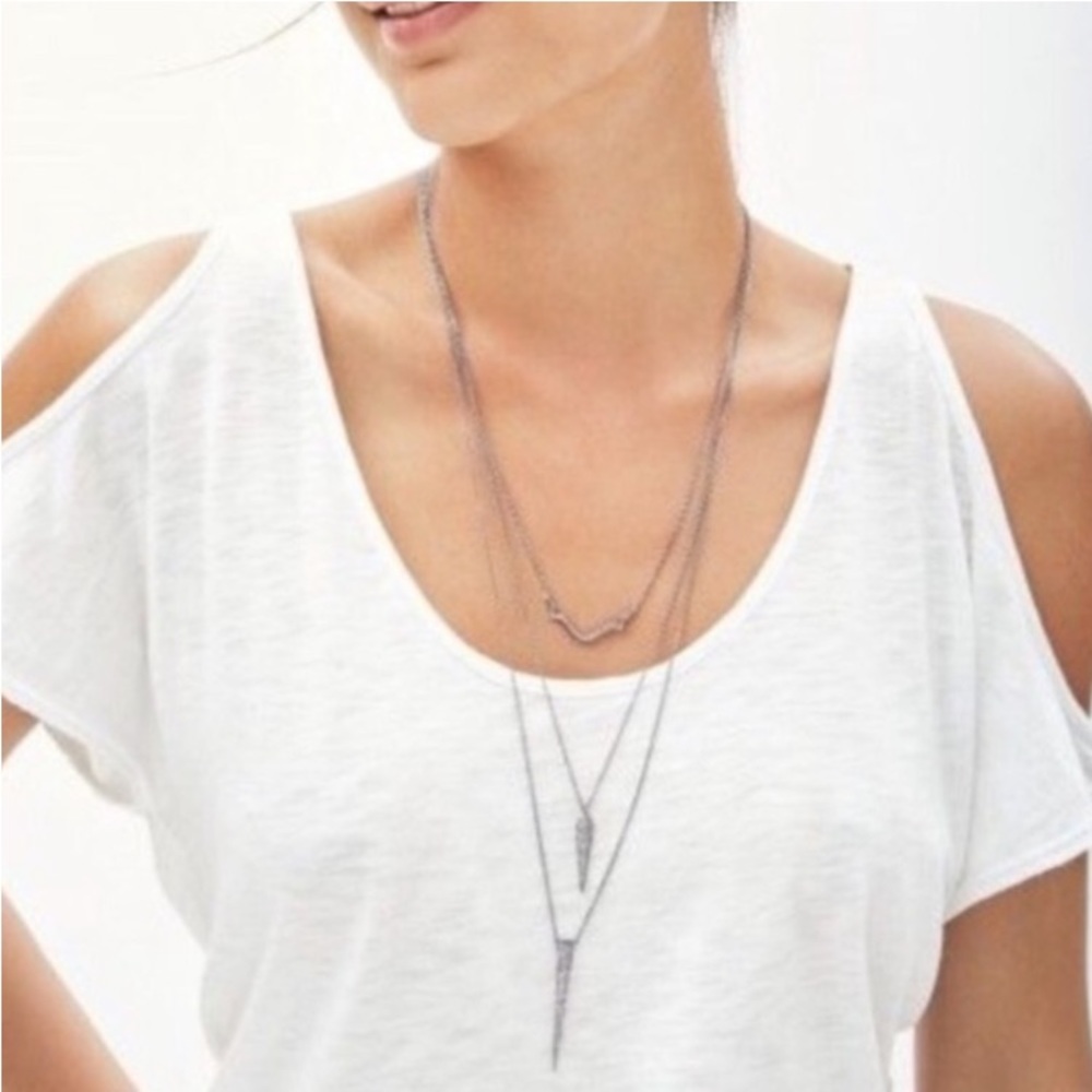 Stella & Dot | Gunmetal Hematite Black Pavé Versatile 3-in-1 Necklace Re… - Picture 11 of 13